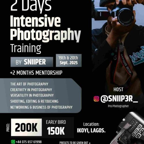 sniiper photography training in Lagos