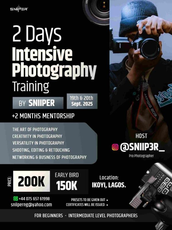 sniiper photography training in Lagos
